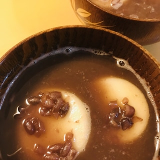 小豆缶でつくる●黒蜜プラスのぜんざい